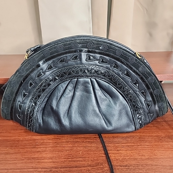 BRACCIALINI Vintage 80s Leather Handbag – Classic Italian Style - Picture 2 of 9